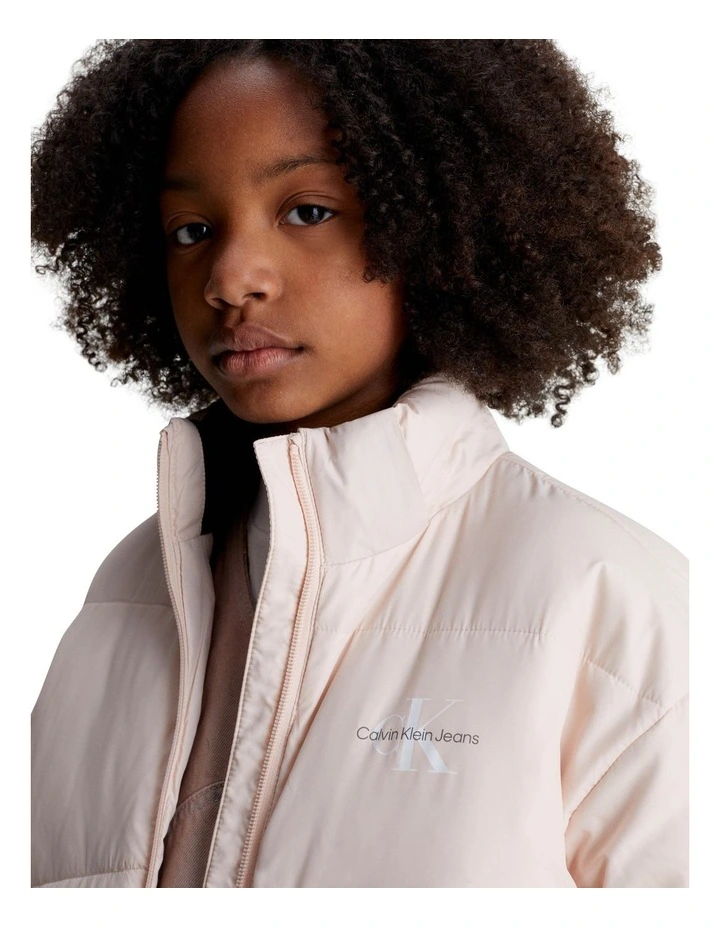 Short Puffer Jacket in Rose Clay image 4