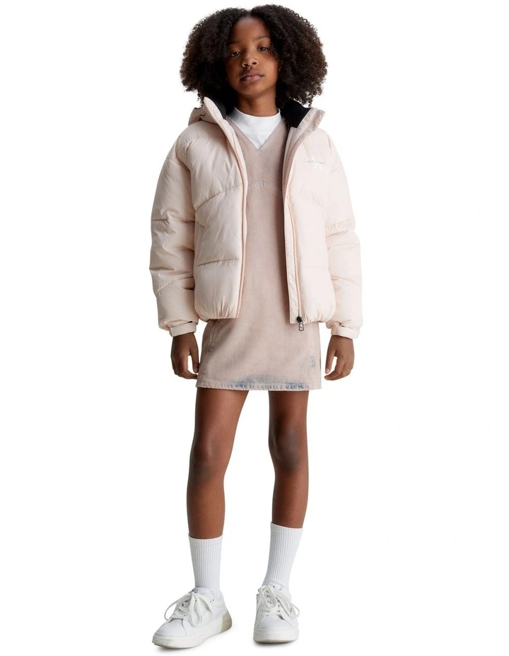 Short Puffer Jacket in Rose Clay image 5
