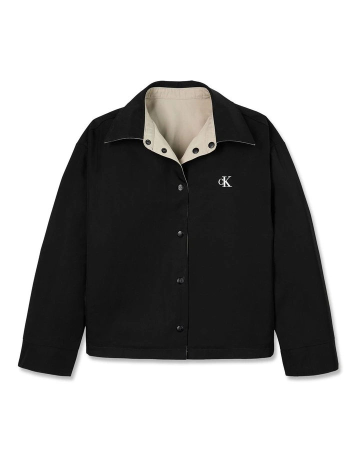 BOYS 4-7 Reversible Skater Ripstop Jacket in Black image 1