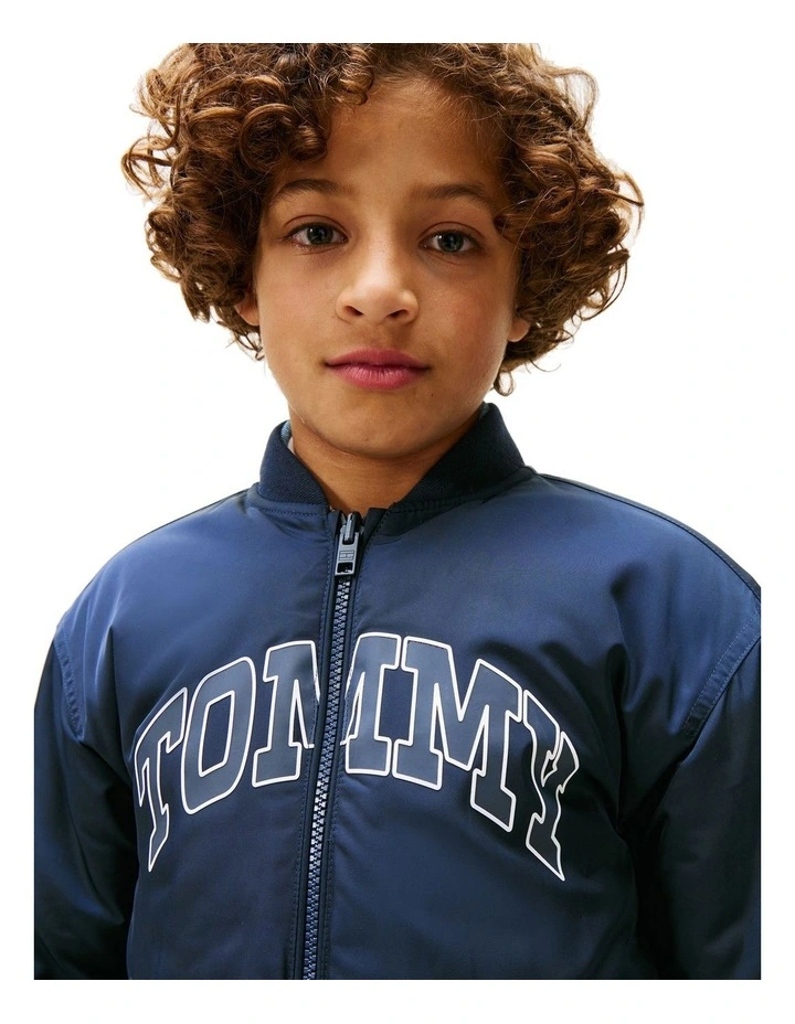 Boys 3-7 Varsity Reversible Relaxed Bomber Jacket in Blue image 3