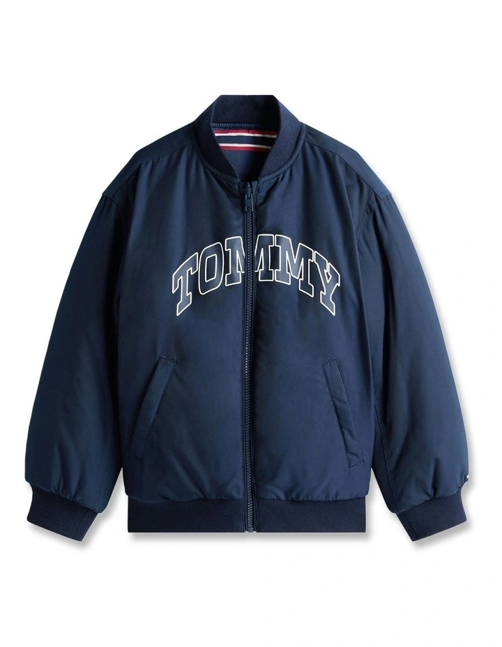 Boys 3-7 Varsity Reversible Relaxed Bomber Jacket in Blue image 6