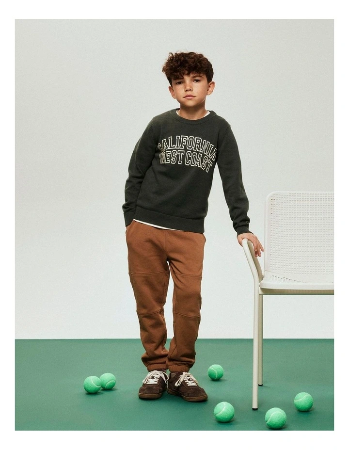 Tamlin Printed Cotton Sweatshirt in Charcoal image 2