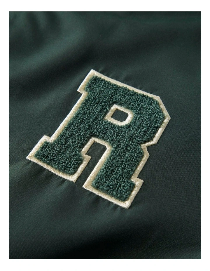 Mains Varsity Jacket in Green image 5