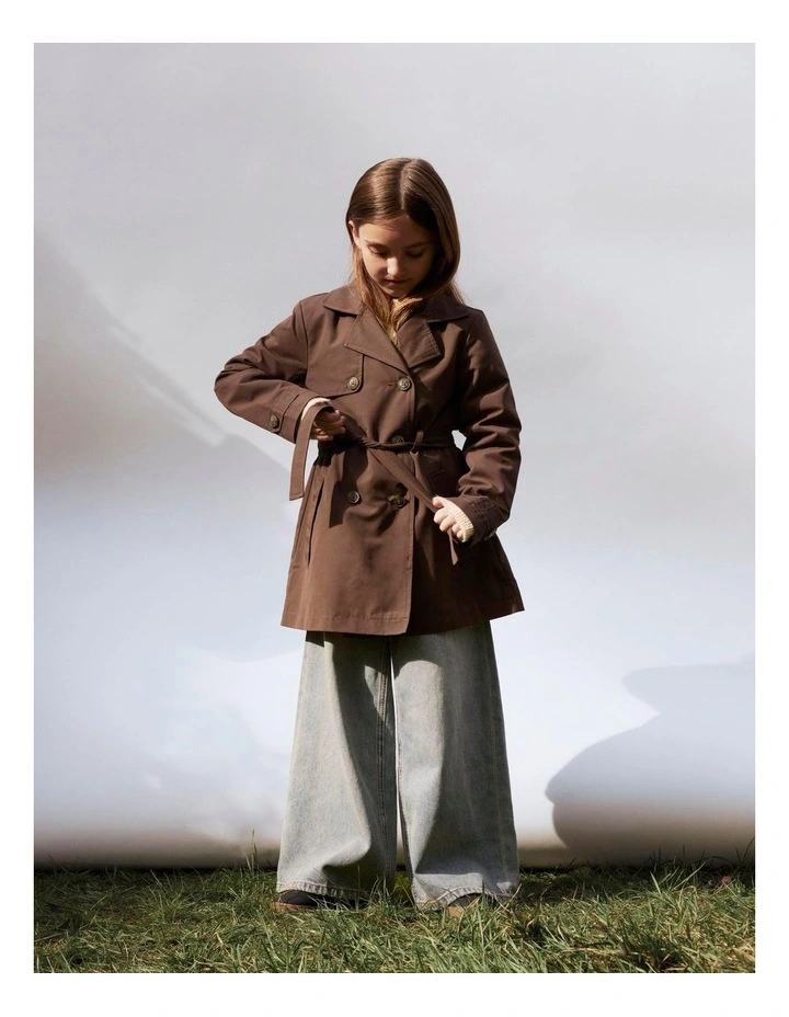 Madelin Trench Coat in Chocolate Brown image 5