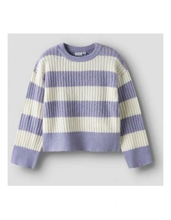 Totina Striped Knit Pullover in Lavender