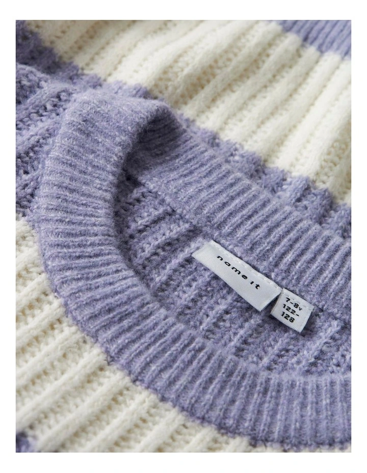 Totina Striped Knit Pullover in Lavender image 3