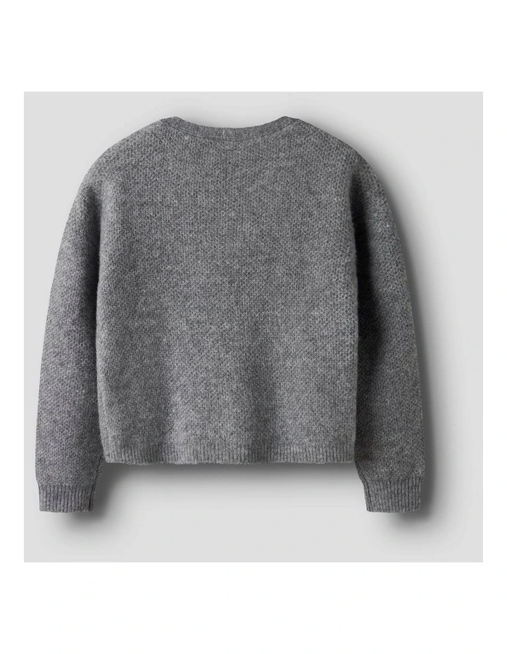 Sanie Wrap Knit Cardigan in Grey image 2