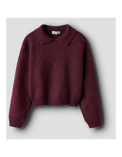 Sonia Polo Knit in Burgundy