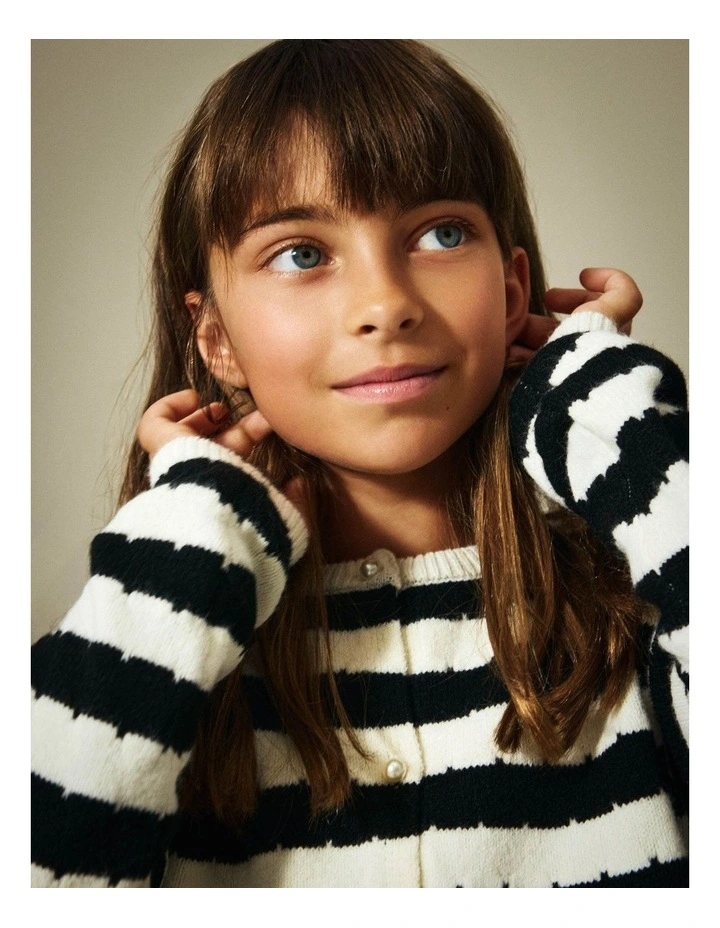 Sylvea Striped Cardigan in Multi image 2