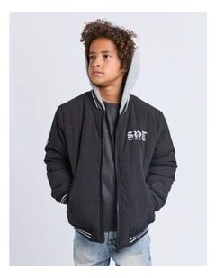 Global Bomber Jacket (8-16 Years) in Black