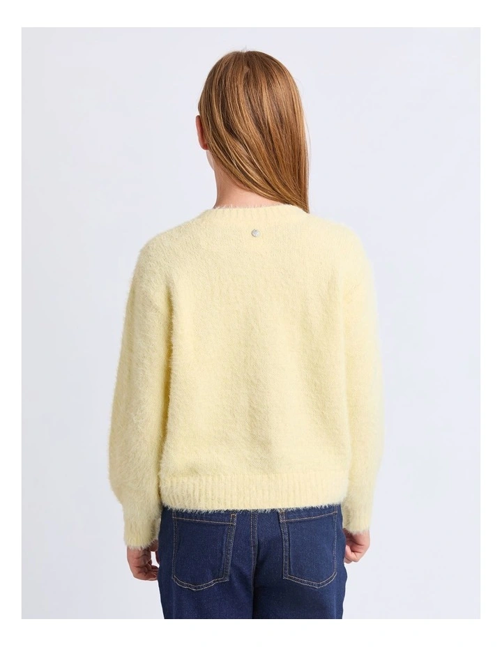 Alice Knit Cardigan (8 - 16 Years) in Lemon image 2