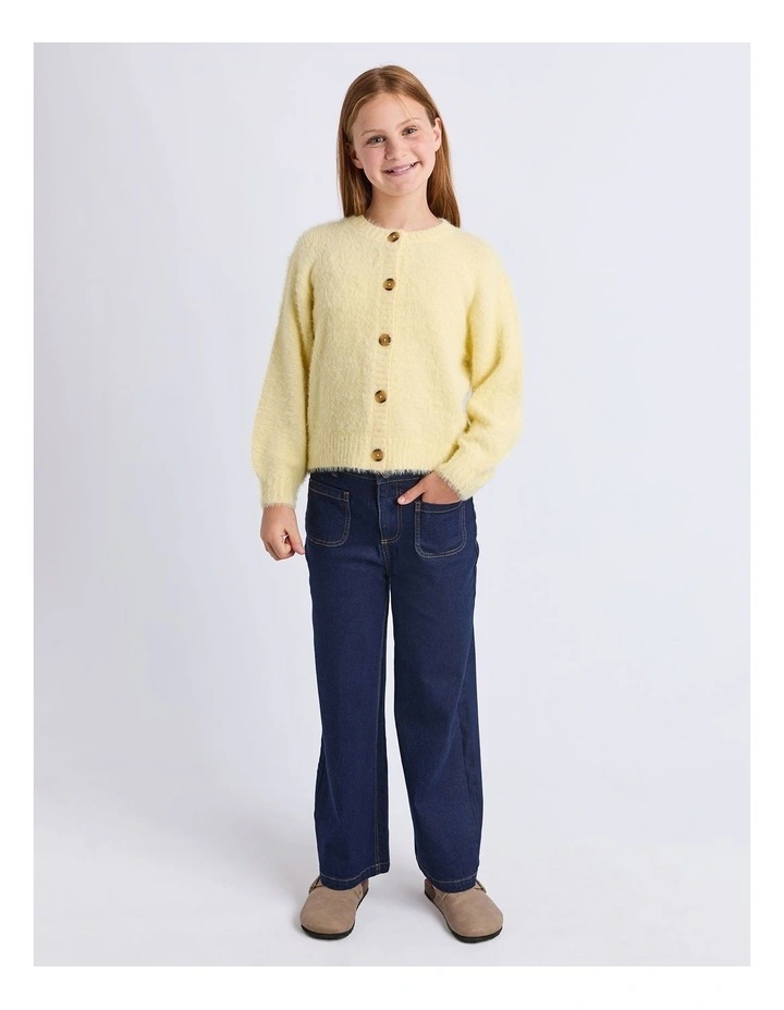 Alice Knit Cardigan (8 - 16 Years) in Lemon image 3