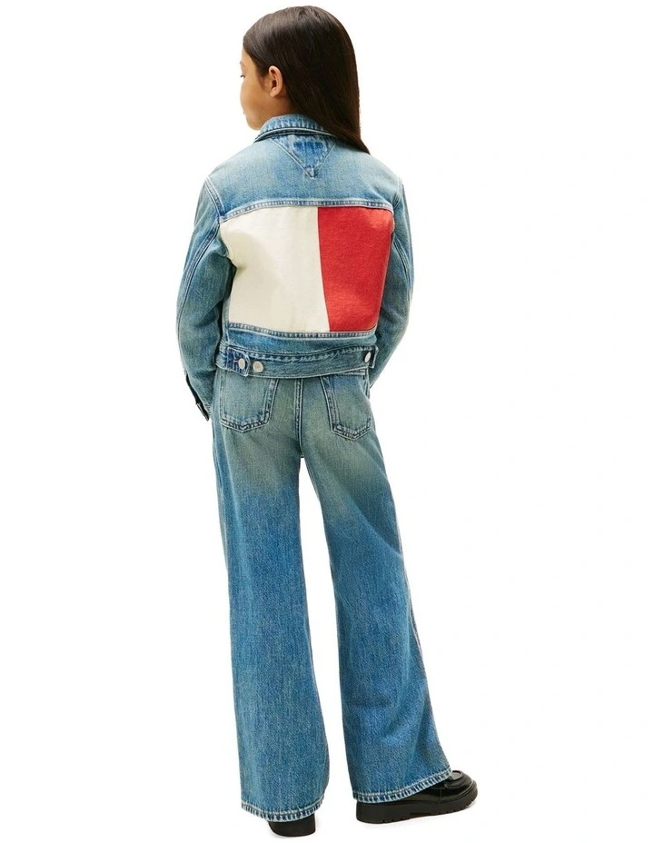 Trucker Jacket Flag (3-7 Years) in Denim image 2