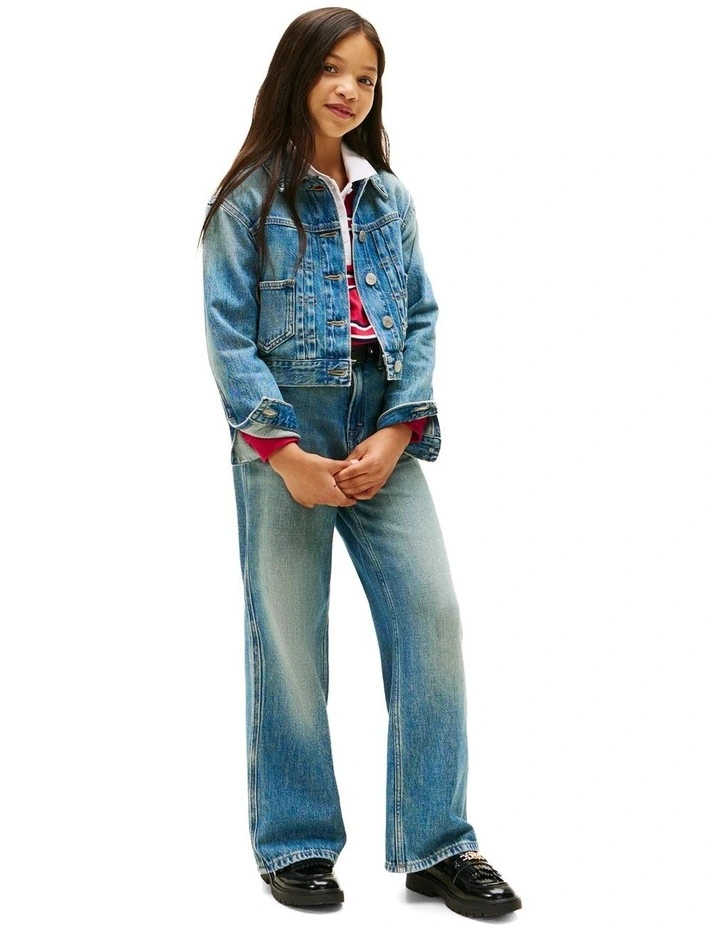 Trucker Jacket Flag (3-7 Years) in Denim image 3