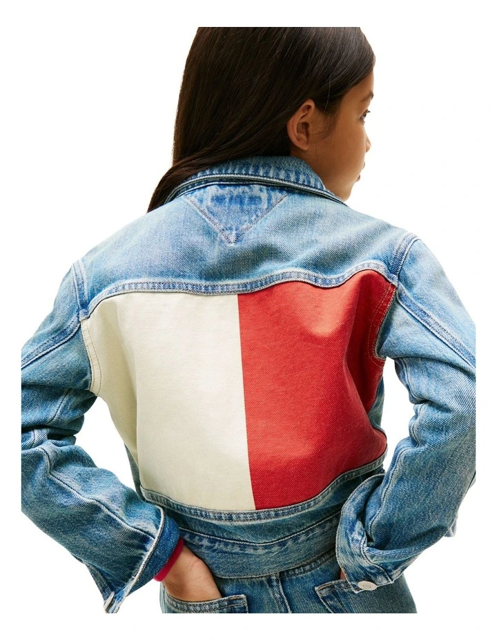 Trucker Jacket Flag (3-7 Years) in Denim image 4