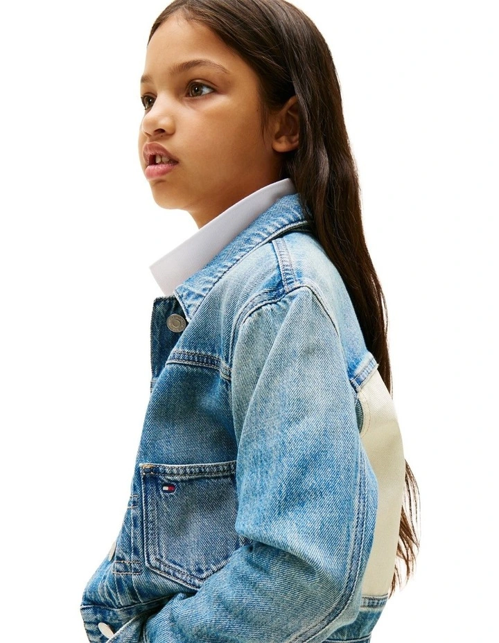 Trucker Jacket Flag (3-7 Years) in Denim image 5