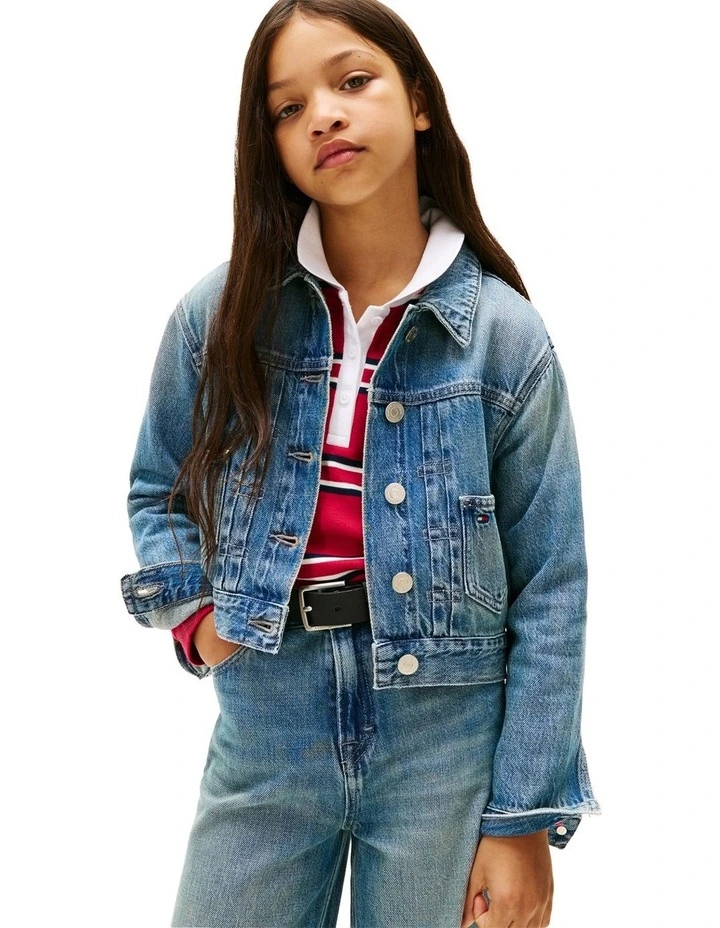 Trucker Jacket Flag (3-7 Years) in Denim image 6