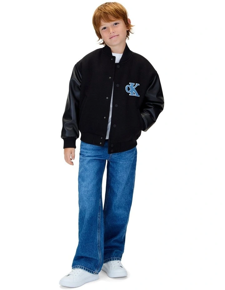 Varsity Jacket (8-16 Years) in Black image 1