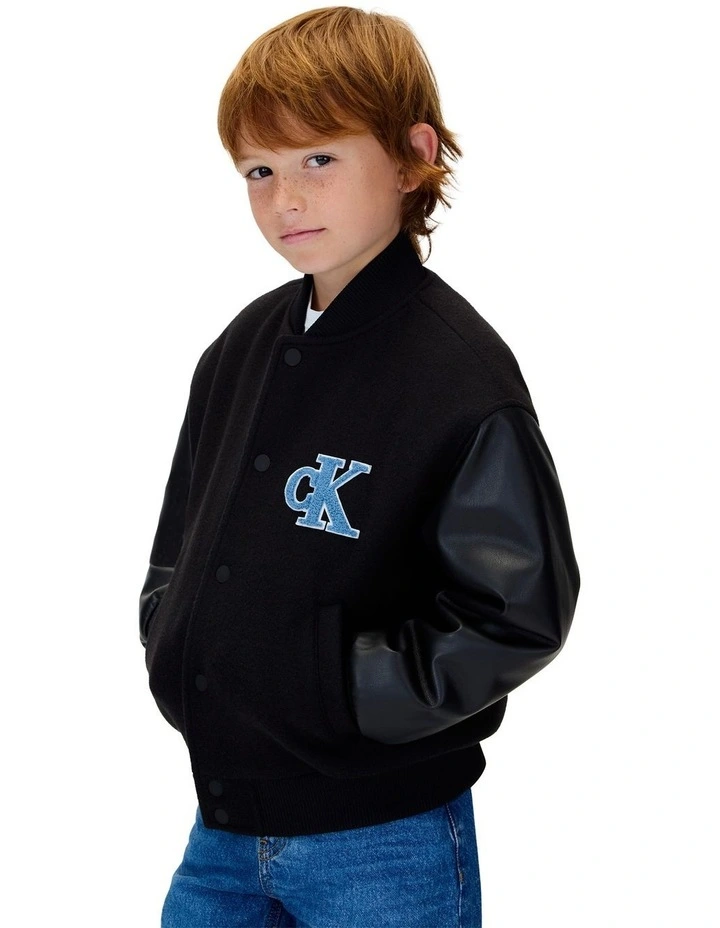Varsity Jacket (8-16 Years) in Black image 4