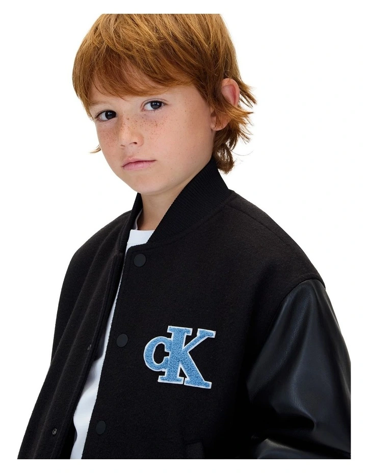 Varsity Jacket (8-16 Years) in Black image 5