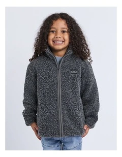 Melange Polar Jacket in Charcoal