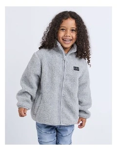 Melange Polar Jacket (3-7 Years) in Grey Marl