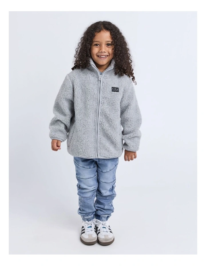 Melange Polar Jacket (3-7 Years) in Grey Marl image 3
