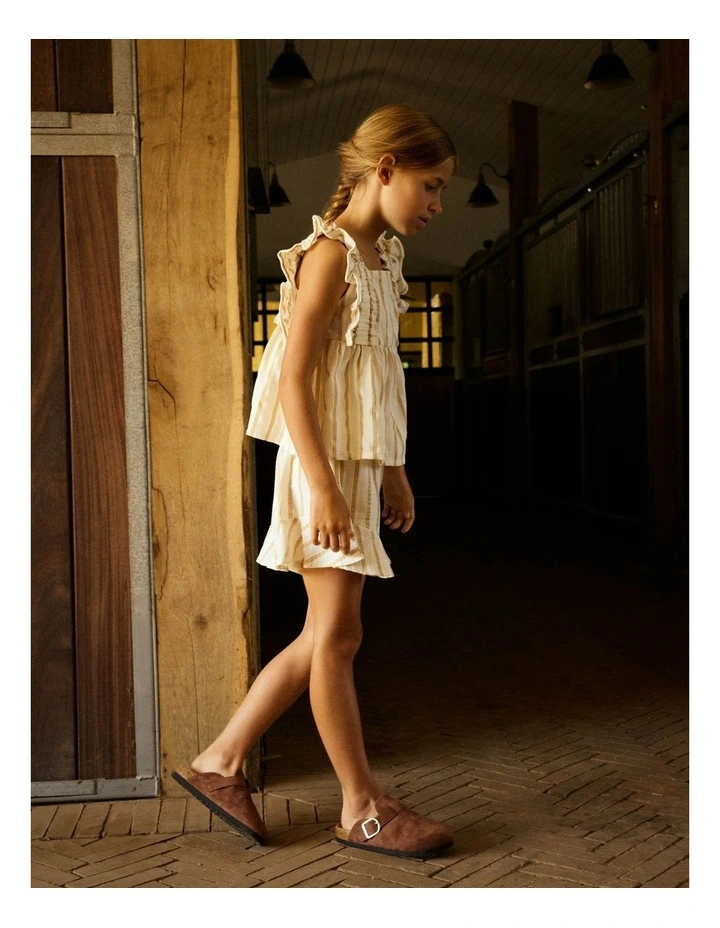 Herdon Cap Sleeved Top in Bleached Sand image 4