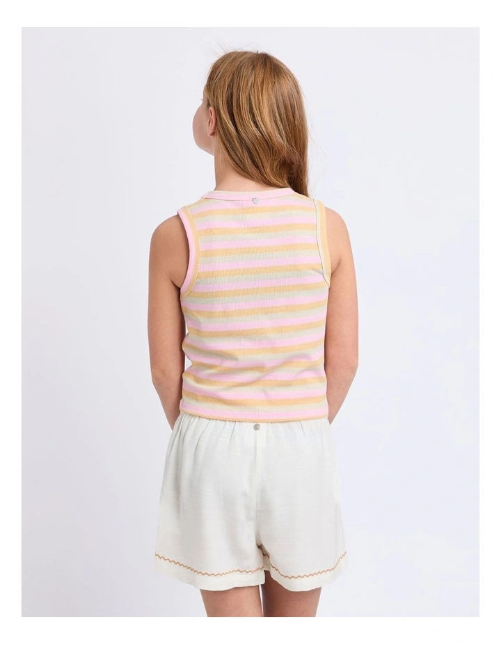 Callie Rib Tank (8 - 16 Years) in Pink image 2