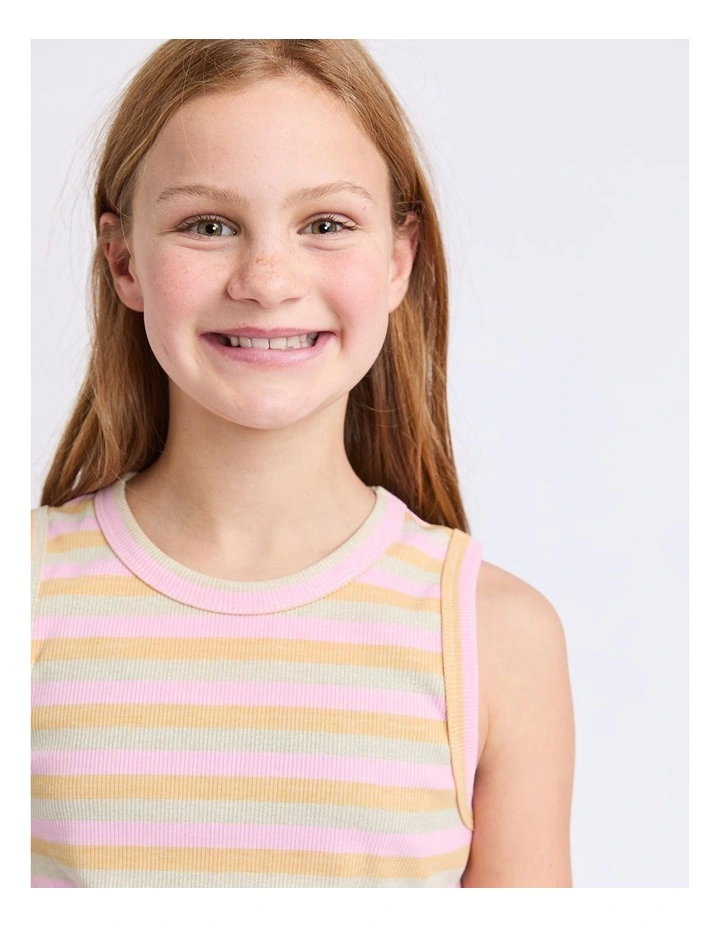 Callie Rib Tank (8 - 16 Years) in Pink image 4