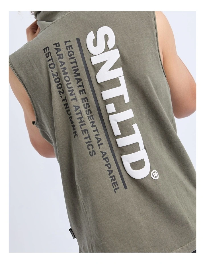 Podium Hooded Muscle (8-16Years) in Green image 4