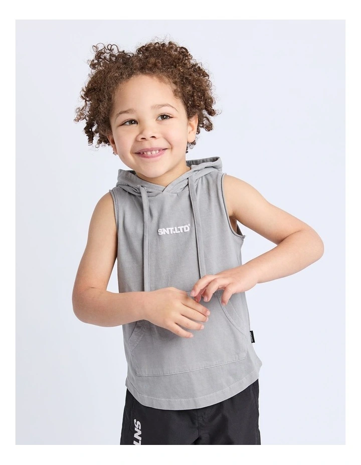 Podium Hooded Muscle (3-7 Years) in Grey image 1