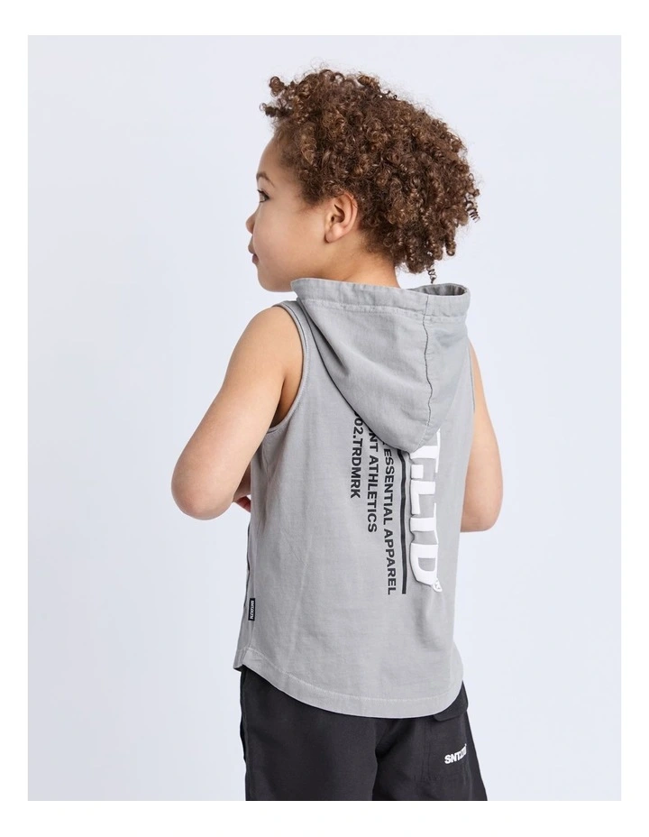 Podium Hooded Muscle (3-7 Years) in Grey image 2