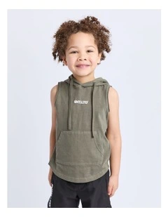 Podium Hooded Muscle (3-7 Years) in Khaki