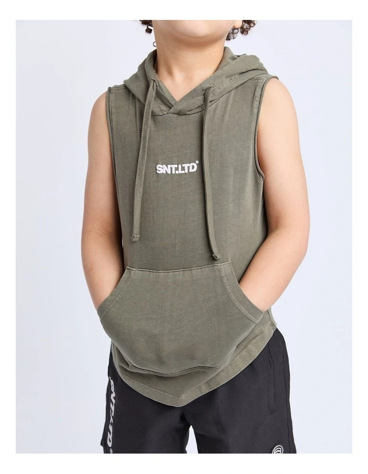 Podium Hooded Muscle (3-7 Years) in Khaki image 4