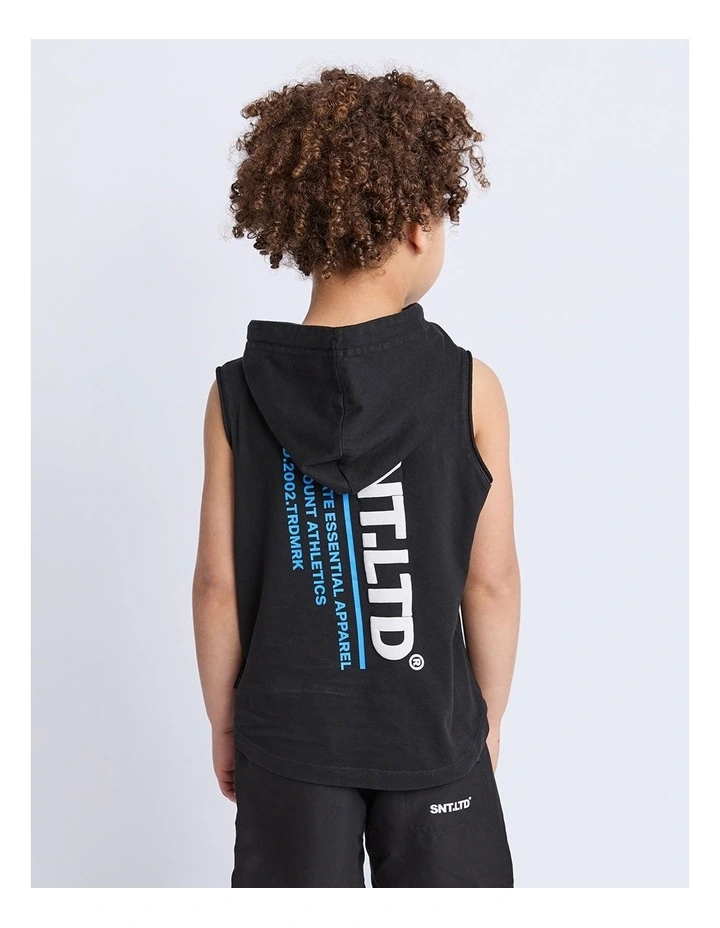 Podium Hooded Muscle (3-7 Years) in Black image 2