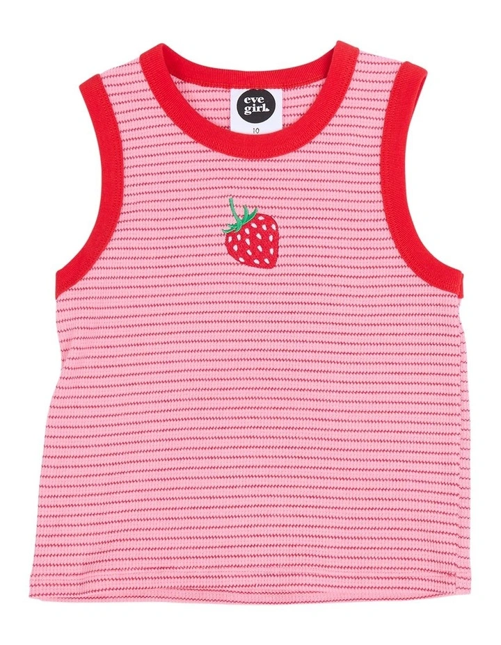 Evie Rib Tank (8-16 Years) in Pink image 5