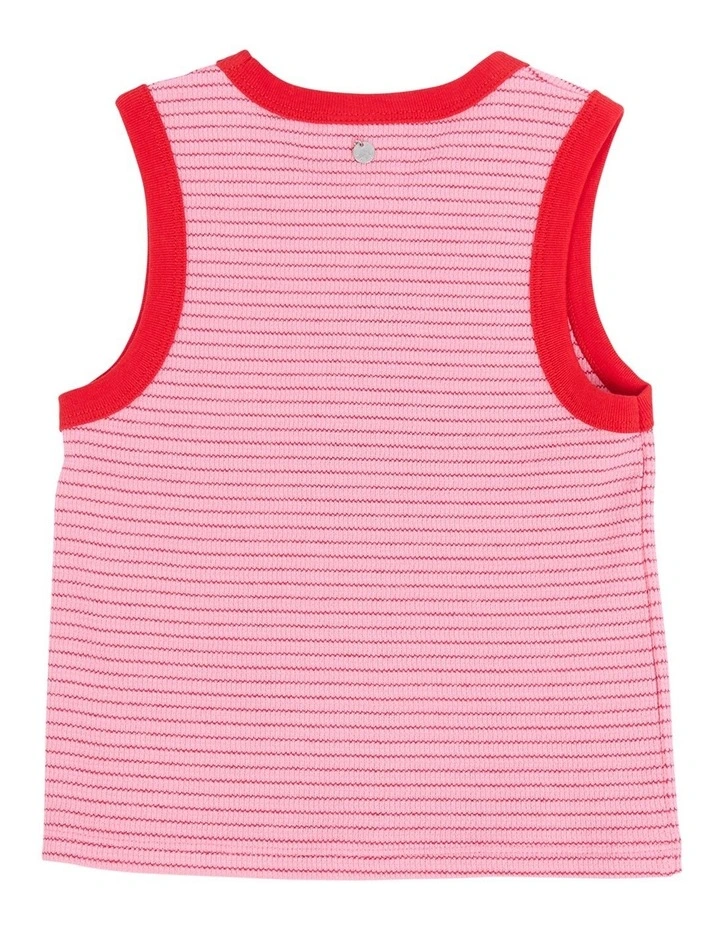 Evie Rib Tank (8-16 Years) in Pink image 6