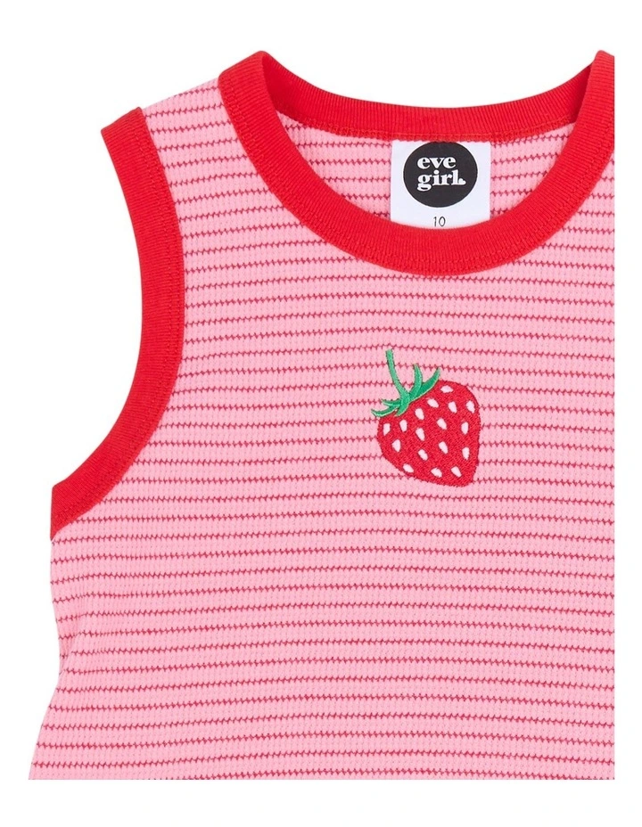 Evie Rib Tank (8-16 Years) in Pink image 7