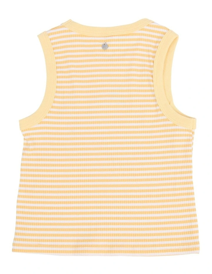 Sorbet Rib Tank (8-16 Years) in Lemon image 6