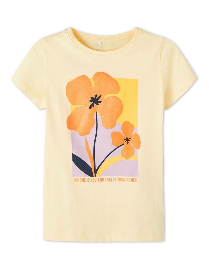 Halotte Printed T-Shirt in Double Cream Yellow