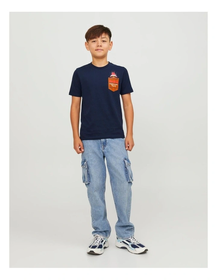 Christmas Tee (8-16 Years) in Navy image 2