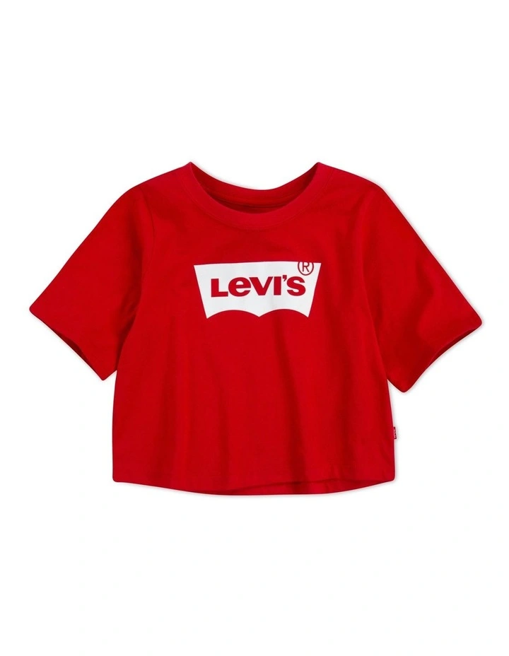Light Bright Cropped Top in Super Red image 1