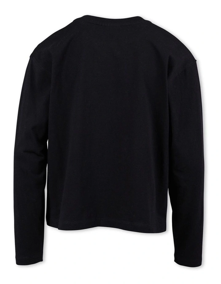 Sundream Long Sleeve Tee (8-16 Years) in Black image 2