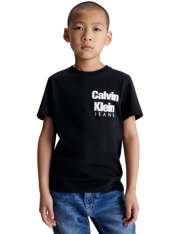 Mini Blownup Logo Short Sleeve T-shirt in Black