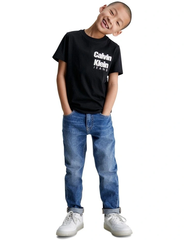 Mini Blownup Logo Short Sleeve T-shirt in Black image 2