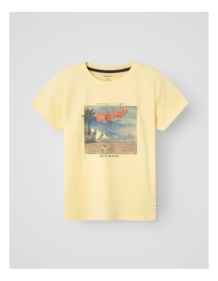 Hamley Printed Organic Cotton T-Shirt in Double Cream image 1