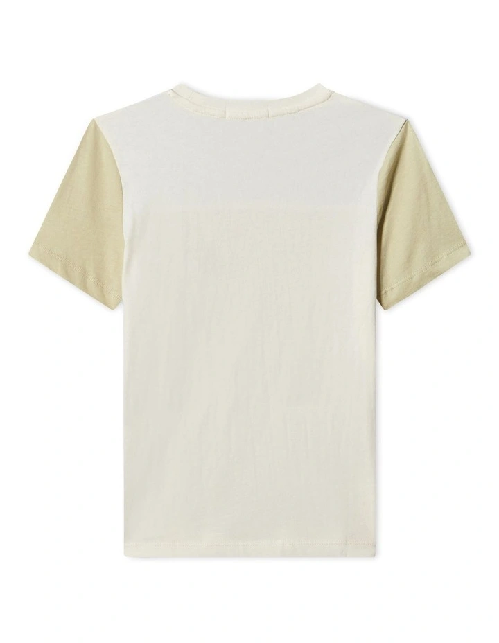 BOYS 8-16 Colour Block T-shirt in White image 2