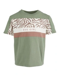 Savannah Panel Tee (3-7 Years) in Khaki