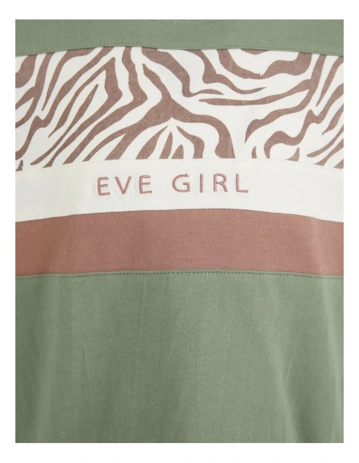 Savannah Panel Tee (3-7 Years) in Khaki image 3
